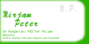 mirjam peter business card